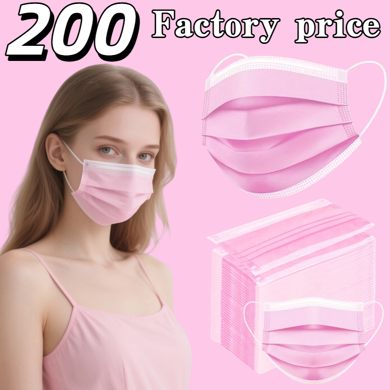 Disposable Surgical Mask - Great Value Pack! Pink Disposable Masks