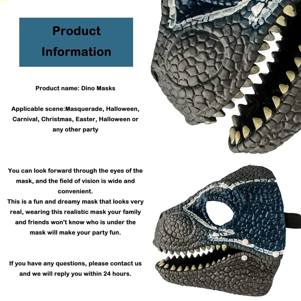 Halloween Dinosaur Mask Horror - огляд і ціна Kids Face Mask