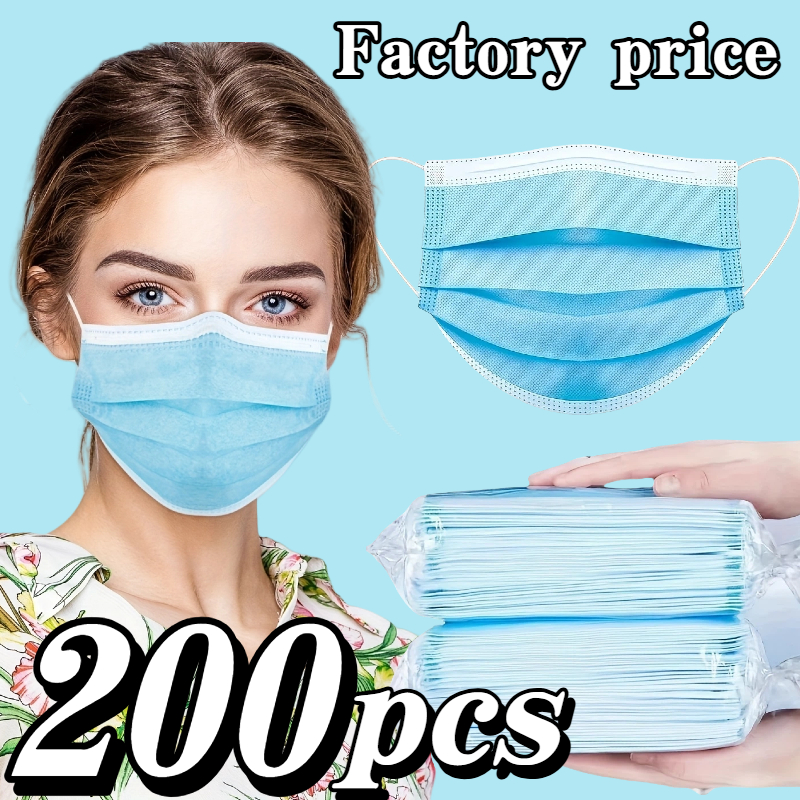 200Pcs Thickened Blue Disposab - огляд і ціна Disposable Mask Blue